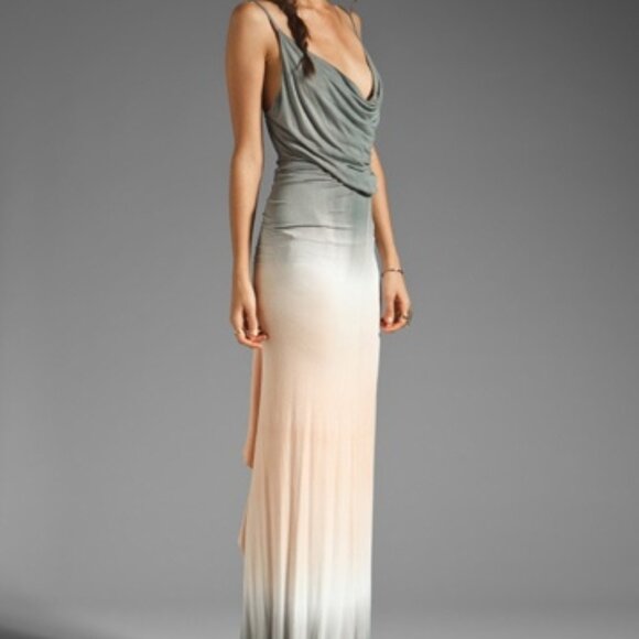 NWT Young Fabulous Broke XS Lavina Dress Long Grey Mermaid Sexy Goddess Backless - Picture 4 of 14